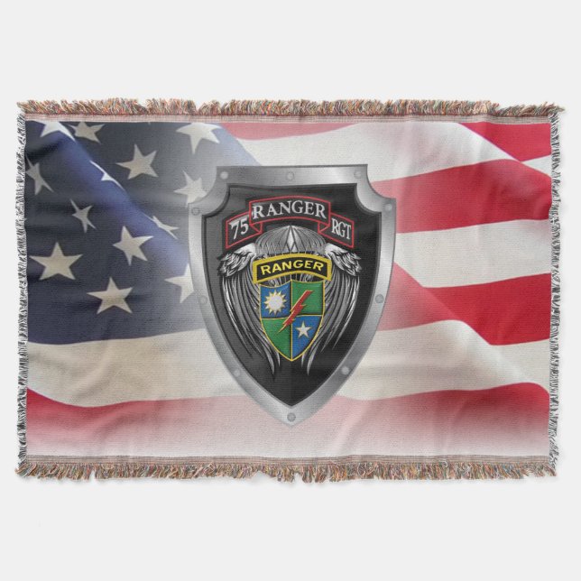 Cobertor 75º Regimento de Ranger - Escudo Personalizado (Frente)