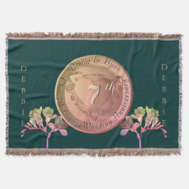 Cobertor 7 Casamento Aniversário Cobre Fresia