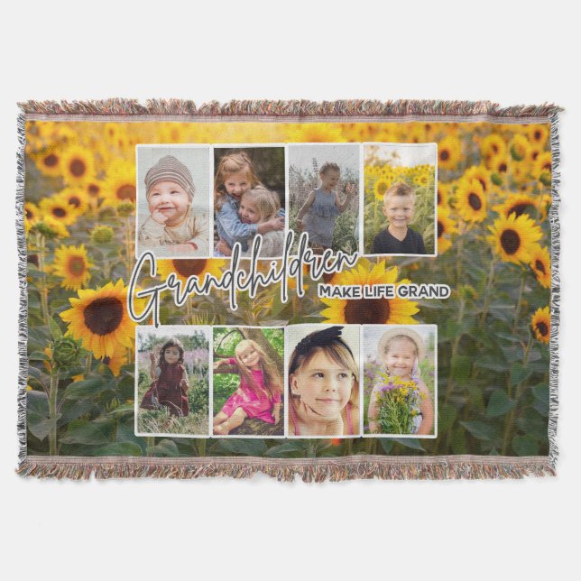 Cobertor 8 Foto "Avós fazem a vida grande" (Frente)