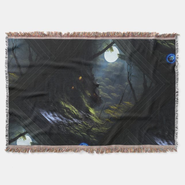 Cobertor A Arte do Conceito de Inteligência Florestal AI de (Frente)