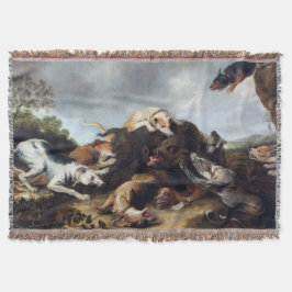 Cobertor A Caça ao Javali Frans Snyders por volta de 1650