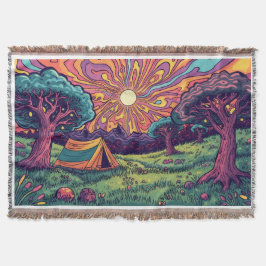 Cobertor A camping design throw blanket