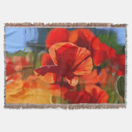 Cobertor A casa do papoula - pintura a óleo