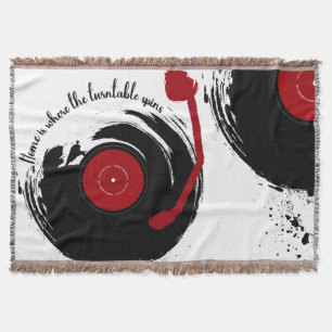 Cobertor A Casa Do Vinyl Records É Onde O Turntable Gira