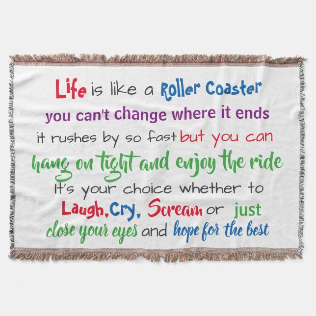 Cobertor A Corrida Selvagem da Vida (Frente)