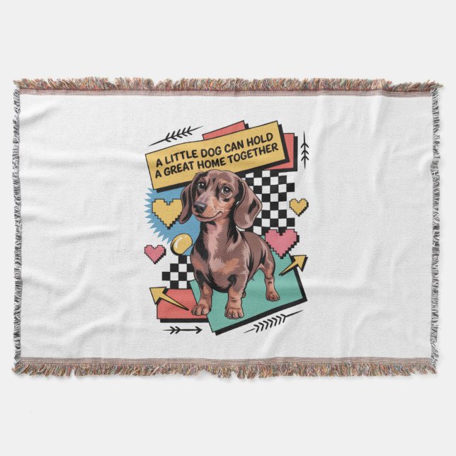 Cobertor A Little Dog Can Hold A Great Home Together (Frente)