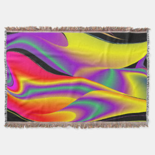 Cobertor A magia das cores do Rainbowart Abstrato 3D