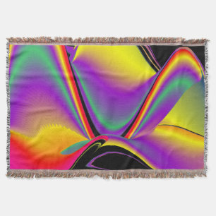 Cobertor A magia das cores do Rainbowart Abstrato 3D