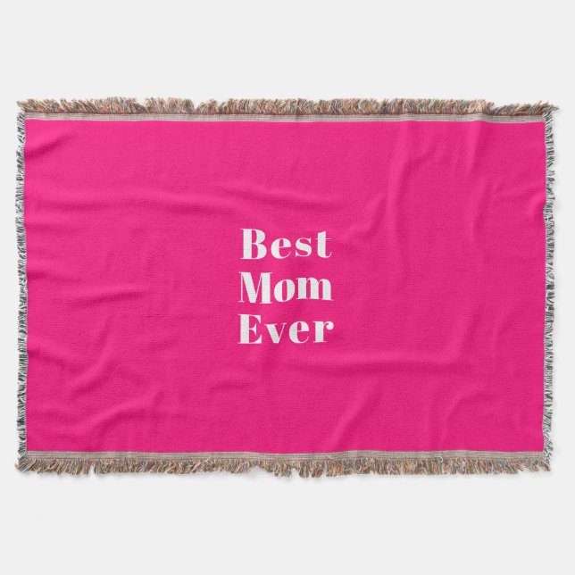 Cobertor A melhor mãe já foi na moda moderna fuchsia rosa-q (Frente)