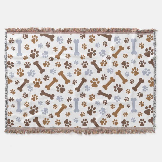 Cobertor A pata do cão imprime o teste padrão (Frente)