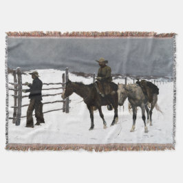 Cobertor A queda do caubói Frederic Remington 1895