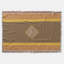 A queda moderna deixa Bolinhas marrom monograma