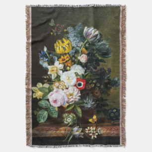 Cobertor A Vida Estática com a Pintura das Flores