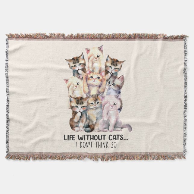 Cobertor A Vida Sem Gatos? Eu acho que não (Frente)