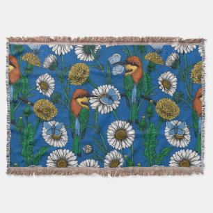 Cobertor Abelhas comem em azul