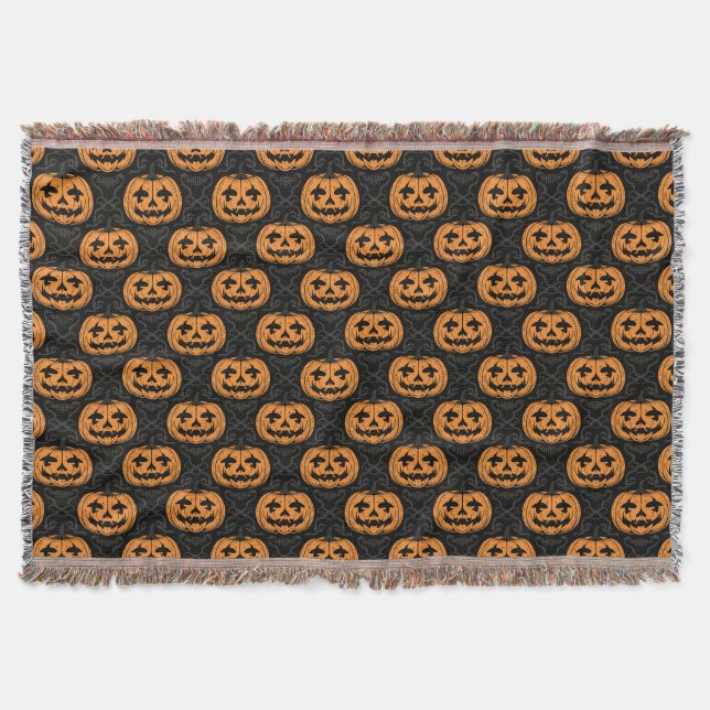 Cobertor Abóbora Caveira (Frente)