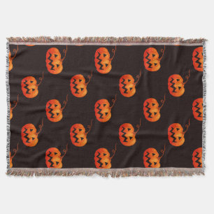 Cobertor Abóboras De Halloween, Pedra De Abóboras De Laranj