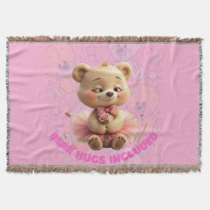 Cobertor Abraços De Urso Incluídos - Urso De Tutu Doce