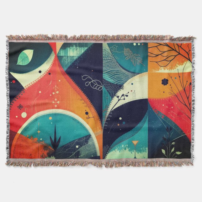 Cobertor Abstração Gráfica Única (Frente)