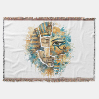 Cobertor Abstract Egyptian Pharaoh with Eye of Horus