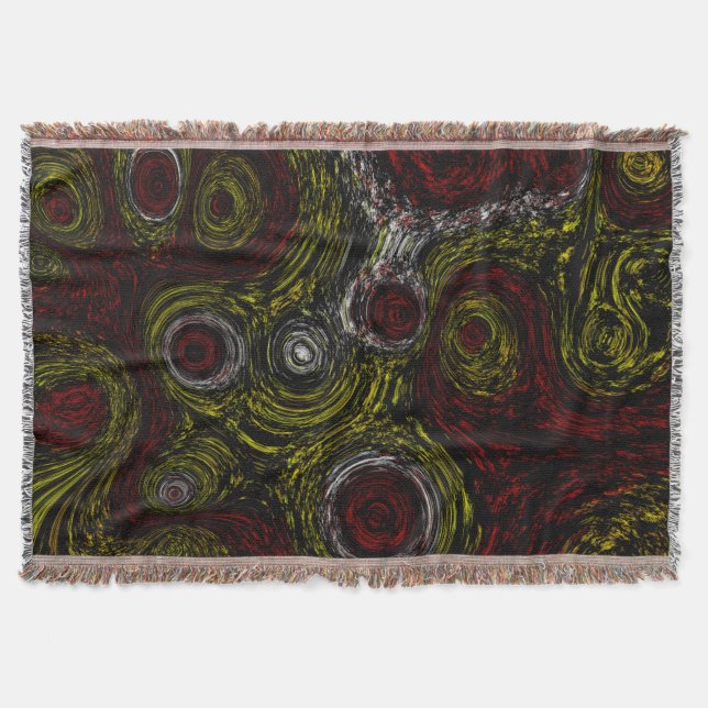 Cobertor Abstract Ethnic Crimson Echo (Frente)