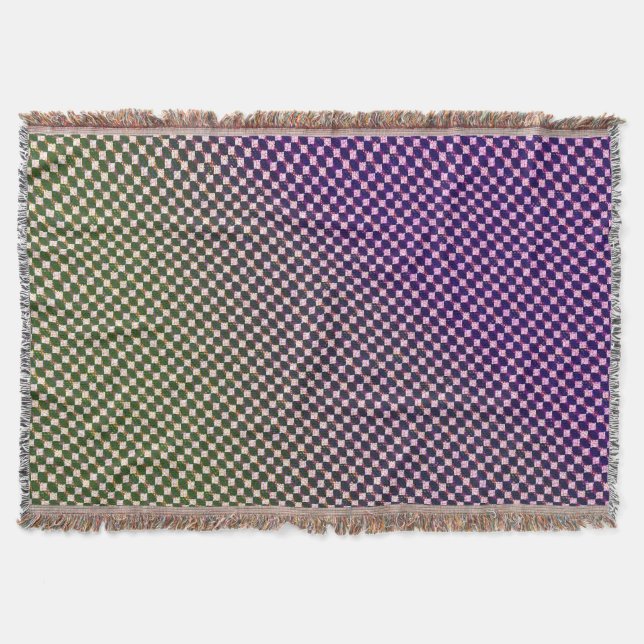Cobertor Abstract Geometric Gradient Checker Pattern 1278 (Frente)
