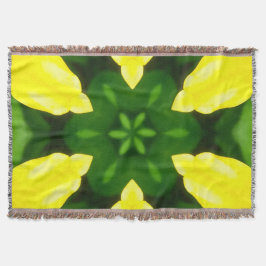 COBERTOR ABSTRACT YELLOW AND GREEN DRAWING. SAMER BRASIL. 3