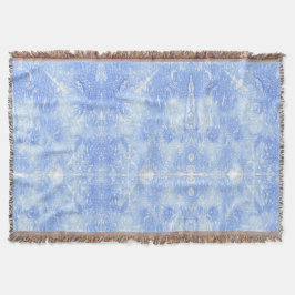 Cobertor Abstrato brilhante azul e branco Sherpa Blankets