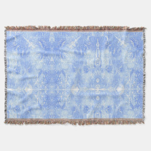 Cobertor Abstrato brilhante azul e branco Sherpa Blankets
