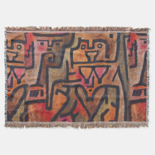 Cobertor Abstrato Expressionista Red Paul Klee art