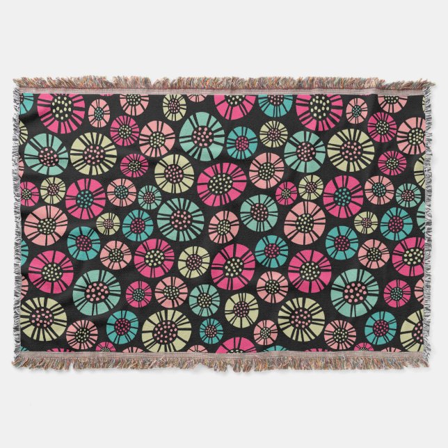 Cobertor Abstrato Flores 031023 - Cores 01 (Frente)