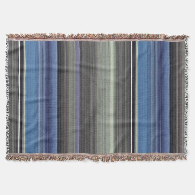 Cobertor Abstrato nº 1: Azul e cinza (Frente)