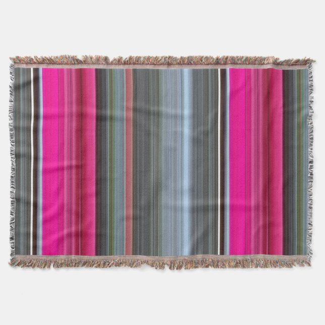 Cobertor Abstrato nº 1: Cerise e cinza (Frente)