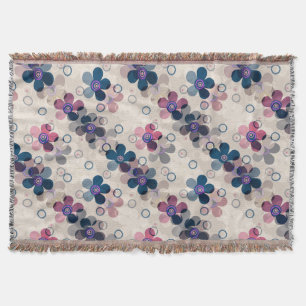 Cobertor Abstrato para crianças flores bonitinhas de desenh