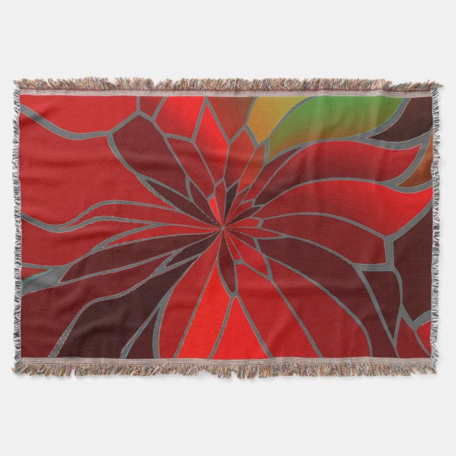 Cobertor Abstrato Poinsettia (Frente)