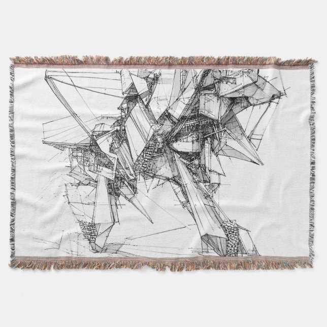 Cobertor Abstrato Sci-Fi (Frente)