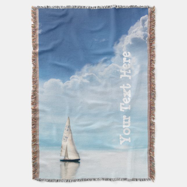 Cobertor Acalme-se navegando com o céu Bluest (Frente Vertical)