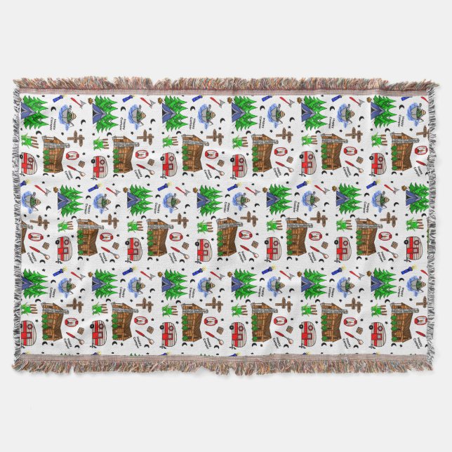 Cobertor Acampamento Personalizado - Camper Feliz (Frente)