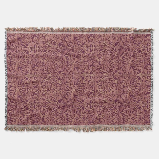 Cobertor Acanthus in Plum  (Frente)