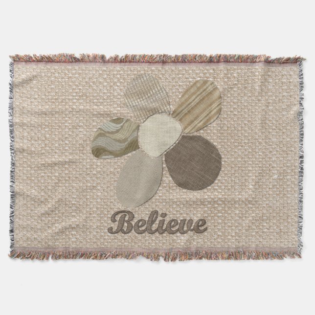 Cobertor Acredite a colagem inspirada do tecido da flor (Frente)