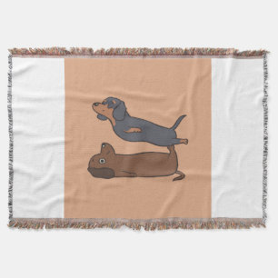 Cobertor Acroyoga Dachshund Presente de Dachshund Lover