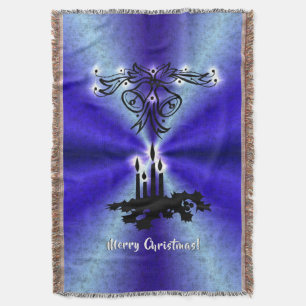 Cobertor Advento, Artdeco de Natal no Arco Verde Azul