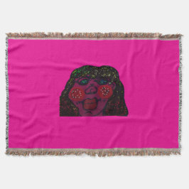 Cobertor African-American Cartoon Character Portrait