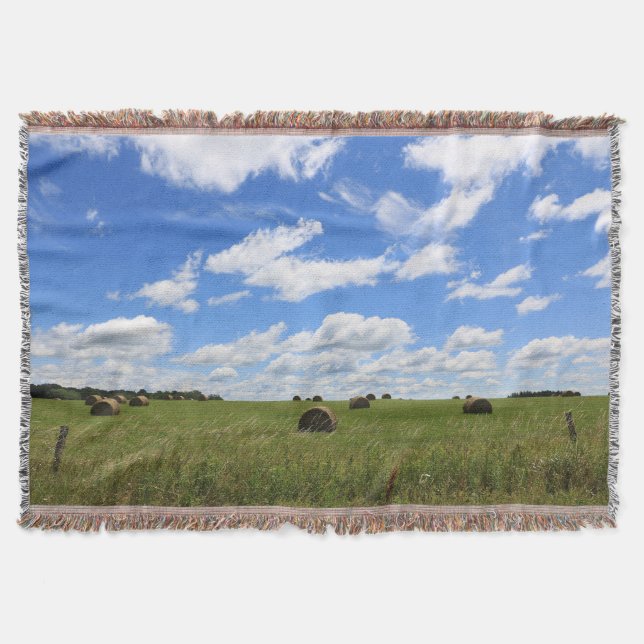 Cobertor Agricultores paraísos, céus azuis e balas redondas (Frente)