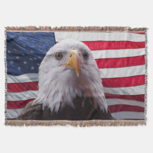 Cobertor Águia caida e bandeira americana