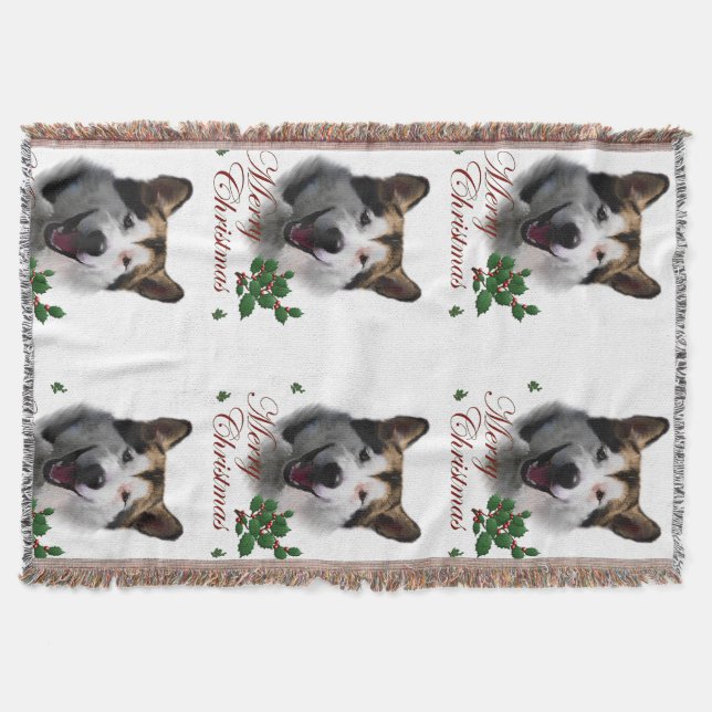 Cobertor Alaskan Malamute Natal (Frente)