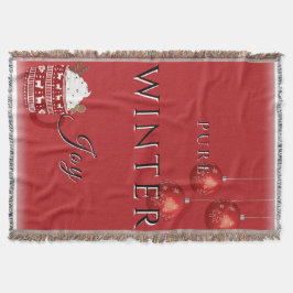 Cobertor Alegria pura de inverno com cacau e Enfeites de na