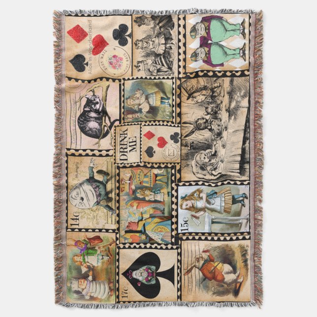 Cobertor Alice In Wonderland Throw (Frente Vertical)