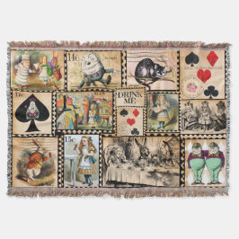 Cobertor Alice In Wonderland Throw