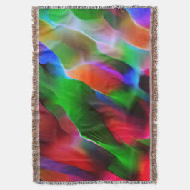 Cobertor Alivio e profundidade verdes e vermelhos escuros